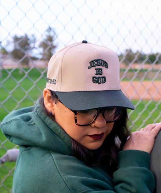 Jesus is God - Cap in Hunter Green