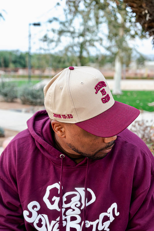 Jesus is God - Cap in Maroon